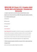 NR341 Exam 4 V1&ndash;V3 &vert; NR 341 Exam 4 V1&ndash;V3 &vert; Complex Adult Health &vert; Chamberlain University &vert; Complete Exam Bundle with Detailed Verified Answers