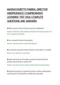 MASSACHUSETTS FUNERAL DIRECTOR&NewLine;JURISPRUDENCE COMPREHENSIVE&NewLine;LICENSING TEST 2026 COMPLETE&NewLine;QUESTIONS AND ANSWERS&NewLine;