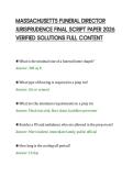MASSACHUSETTS FUNERAL DIRECTOR&NewLine;JURISPRUDENCE FINAL SCRIPT PAPER 2026&NewLine;VERIFIED SOLUTIONS FULL CONTENT&NewLine;