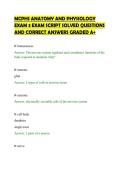 MCPHS ANATOMY AND PHYSIOLOGY&NewLine;EXAM 3 EXAM SCRIPT SOLVED QUESTIONS&NewLine;AND CORRECT ANSWERS GRADED A&plus;