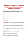NR442 Exam 2 V1&ndash;V3 &vert; NR 442 Exam 2 V1&ndash;V3 &vert; Community Health Nursing &vert; Chamberlain University &vert; Complete Exam Bundle with Detailed Verified Answers