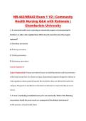 NR-442&sol;NR442 Exam 1 V2 &vert; Community &NewLine;Health Nursing Q&A with Rationale &vert; &NewLine;Chamberlain University 