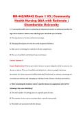 NR-442&sol;NR442 Exam 1 V3 &vert; Community &NewLine;Health Nursing Q&A with Rationale &vert; &NewLine;Chamberlain University 