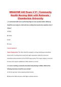 NR442&sol;NR 442 Exam 4 V1 &vert; Community &NewLine;Health Nursing Q&A with Rationale &vert; &NewLine;Chamberlain University