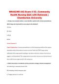 NR442&sol;NR 442 Exam 4 V2 &vert; Community &NewLine;Health Nursing Q&A with Rationale &vert; &NewLine;Chamberlain University