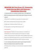 NR442&sol;NR 442 Final Exam V2 &vert; Community &NewLine;Health Nursing Q&A with Rationale &vert; &NewLine;Chamberlain University