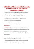 NR442 Final Exam V1&ndash;V3 &vert; NR 442 Final Exam V1&ndash;V3 &vert; Community Health Nursing &vert; Chamberlain University &vert; Complete Exam Bundle with Detailed Verified Answers
