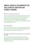 MEDICAL SURGICAL B EXAMINATION TEST&NewLine;2026 COMPLETE QUESTIONS AND&NewLine;CORRECT ANSWERS