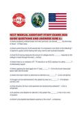 NCCT MEDICAL ASSISTANT STUDY EXAMS 2026 GUIDE QUESTIONS AND ANSWERS SURE A&period;pdf