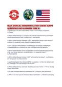 NCCT MEDICAL ASSISTANT LATEST EXAMS SCRIPT QUESTIONS AND ANSWERS SURE A&period;pdf
