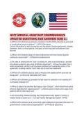 NCCT MEDICAL ASSISTANT COMPREHENSIVE UPDATED QUESTIONS AND ANSWERS SURE A&period;pdf