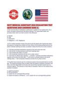 NCCT MEDICAL ASSISTANT 2026 EVALUATION TEST QUESTIONS AND ANSWERS SURE A&period;pdf