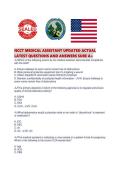 NCCT MEDICAL ASSISTANT UPDATED ACTUAL LATEST QUESTIONS AND ANSWERS SURE A&period;pdf