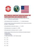 NCCT MEDICAL ASSISTANT UPDATED EXAMS TEST PAPER QUESTIONS AND ANSWERS SURE A&period;pdf