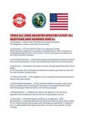 TEXAS ALL LINES ADJUSTER UPDATED LATEST ALL QUESTIONS AND ANSWERS SURE A&period;pdf