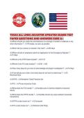 TEXAS ALL LINES ADJUSTER UPDATED EXAMS TEST PAPER QUESTIONS AND ANSWERS SURE A&period;pdf