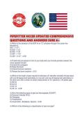 PIPEFITTER NCCER UPDATED COMPREHENSIVE QUESTIONS AND ANSWERS SURE
