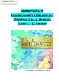 Solution manual for finite mathematics and its applications 13th edition larry j goldstein&period;