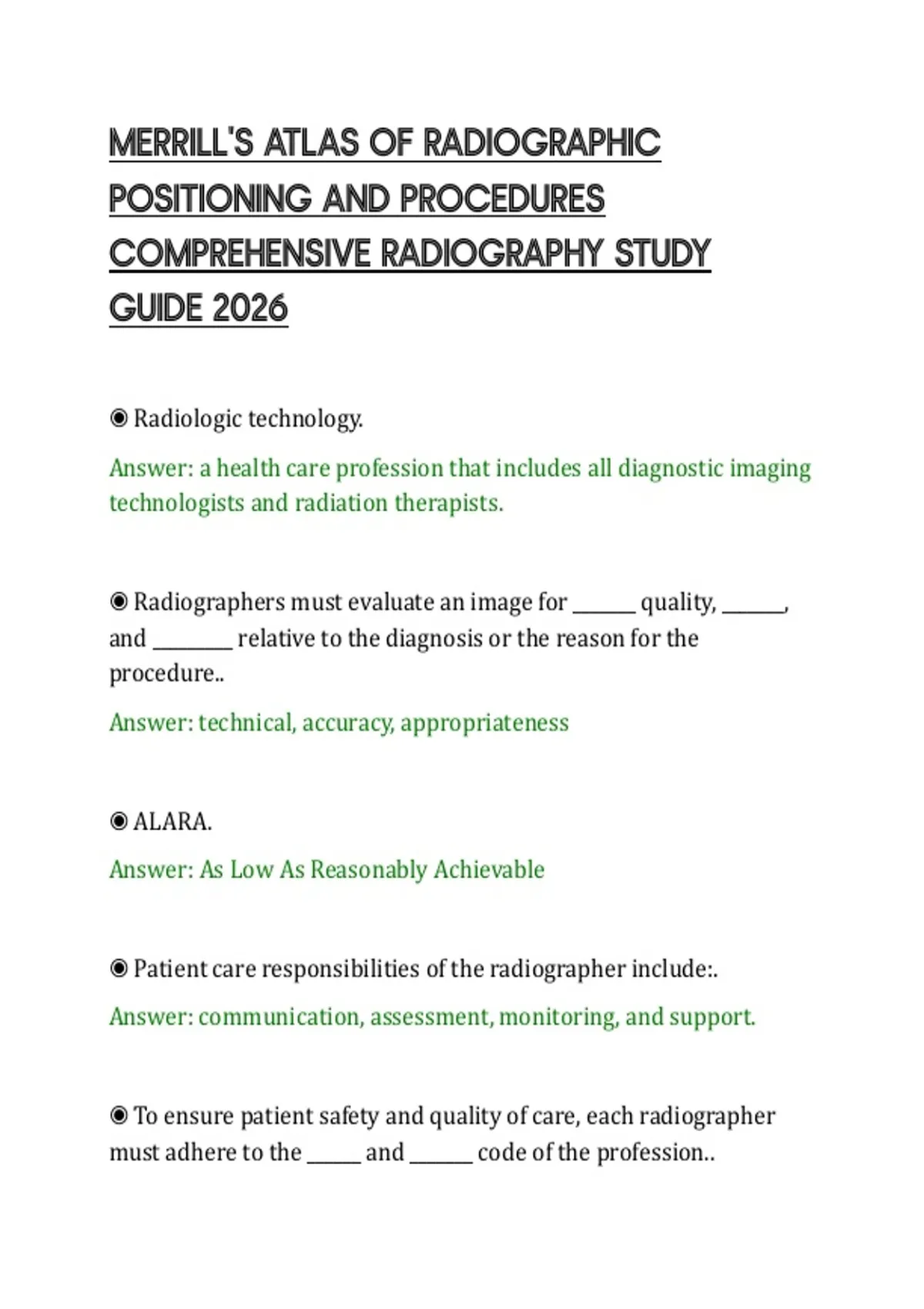MERRILL'S ATLAS OF RADIOGRAPHIC POSITIONING AND PROCEDURES ...