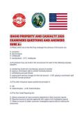 IDAHO PROPERTY AND CASUALTY 2026 EXAMINERS QUESTIONS AND ANSWERS SURE
