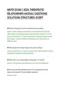 MH701 EXAM 1 2026 THERAPEUTIC&NewLine;RELATIONSHIPS MODULE QUESTIONS&NewLine;SOLUTIONS STRUCTURED SCRIPT
