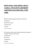 MH701 EXAM 3 2026 MENTAL HEALTH&NewLine;CLINICAL APPLICATION ASSESSMENT&NewLine;QUESTIONS SOLUTIONS FINAL STUDY&NewLine;GUIDE&NewLine;
