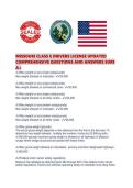 MISSOURI CLASS E DRIVERS LICENSE UPDATED COMPREHENSIVE QUESTIONS AND ANSWERS
