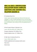 MHA 703 QUIZ 6 CERTIFICATION&NewLine;EVALUATION EXAMS COMPLETE&NewLine;QUESTIONS AND ANSWERS FULL&NewLine;SOLUTION GRADED A&plus;