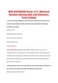 NUR 202&sol;NUR202 Exam 4 V1 &vert; Maternal&NewLine;Newborn Nursing Q&A with Rationale &vert; &NewLine;Fortis College