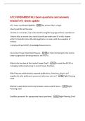 ATC FUNDAMENTALS Exam questions and answers&NewLine;Graded A&plus;&vert; latest update&NewLine;ATC Tower Certificate Eligibility --Be at least 18 yrs of age&period;&NewLine;-Be of good Moral Character&NewLine;-Be able to read write&comma; and understand the english language without impediment&period;&NewLine;-Hold at l