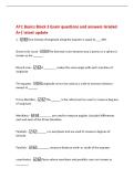 ATC Basics Block 3 Exam questions and answers Graded&NewLine;A&plus;&vert; latest update&NewLine;1 -One minute of longitude along the equator is equal to &lowbar;&lowbar;&lowbar; NM&period;&NewLine;Great circle route -The shortest route between any 2 points on a sphere is&NewLine;known as the &lowbar;&lowbar;&lowbar;&lowbar;&lowbar;&lowbar;&period;&NewLine;Rhumb Line -A &lowbar;&lowbar;&lowbar;&lowbar;