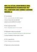 MHA 710 ACTUAL EXAM BUNDLE DEAL&NewLine;COMPREHENSIVE EXAMINATION TEST&NewLine;FULL QUESTIONS AND CORRECT ANSWERS&NewLine;GRADED A&plus;&NewLine;