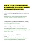 MHA 710 ACTUAL EXAM BUNDLE DEAL&NewLine;UPDATED PRACTICE SOLUTION BUNDLED&NewLine;REVIEW SHEET TESTED ANSWERS&NewLine;
