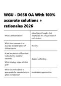 WGU - D658 OA &vert; With 100- accurate solutions &plus; rationales 2026