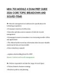 MHA 705 MODULE 4 EXAM PREP GUIDE&NewLine;2026 CORE TOPIC BREAKDOWN AND&NewLine;SOLVED ITEMS
