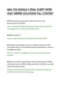 MHA 705 MODULE 4 FINAL SCRIPT PAPER&NewLine;2026 VERIFIED SOLUTIONS FULL CONTENT