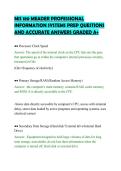 MIS 180 MEADER PROFESSIONAL&NewLine;INFORMATION SYSTEMS PREP QUESTIONS&NewLine;AND ACCURATE ANSWERS GRADED A&plus;