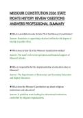 MISSOURI CONSTITUTION 2026 STATE&NewLine;RIGHTS HISTORY REVIEW QUESTIONS&NewLine;ANSWERS PROFESSIONAL SUMMARY&NewLine;