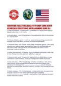 CERTIFIED HEALTHCARE SAFETY CHSP CORE MAIN EXAM 2026 QUESTIONS AND ANSWERS SURE A&period;pdf