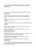 ITIS 3130 FINAL EXAM QUESTIONS AND VERIFIED ANSWERS