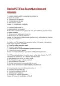 Davita PCT Final Exam Questions and Answers &lpar;2026 &sol; 2027&rpar; &lpar;Verified Answers&rpar;