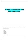 NBCRNA QOTW AND SAMPLE QUESTIONS WITH 100&percnt; CORRECT ANSWERS