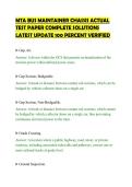 MTA BUS MAINTAINER CHASSIS ACTUAL&NewLine;TEST PAPER COMPLETE SOLUTIONS&NewLine;LATEST UPDATE 100 PERCENT VERIFIED