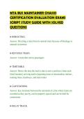 MTA BUS MAINTAINER CHASSIS&NewLine;CERTIFICATION EVALUATION EXAMS&NewLine;SCRIPT STUDY GUIDE WITH SOLVED&NewLine;QUESTIONS&NewLine;