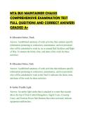 MTA BUS MAINTAINER CHASSIS&NewLine;COMPREHENSIVE EXAMINATION TEST&NewLine;FULL QUESTIONS AND CORRECT ANSWERS&NewLine;GRADED A
