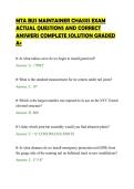 MTA BUS MAINTAINER CHASSIS EXAM&NewLine;ACTUAL QUESTIONS AND CORRECT&NewLine;ANSWERS COMPLETE SOLUTION GRADED&NewLine;A&plus;&NewLine;