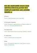 MTA BUS MAINTAINER CHASSIS EXAM&NewLine;CERTIFICATION EVALUATION TESTS&NewLine;COMPLETE QUESTIONS AND ANSWERS&NewLine;GRADED A&plus;