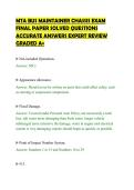 MTA BUS MAINTAINER CHASSIS EXAM&NewLine;FINAL PAPER SOLVED QUESTIONS&NewLine;ACCURATE ANSWERS EXPERT REVIEW&NewLine;GRADED A&plus;&NewLine;