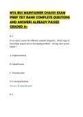MTA BUS MAINTAINER CHASSIS EXAM&NewLine;PREP TEST BANK COMPLETE QUESTIONS&NewLine;AND ANSWERS ALREADY PASSED&NewLine;GRADED A&plus;