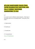 MTA BUS MAINTAINER CHASSIS FINAL&NewLine;PAPER EXAMINATION QUESTIONS AND&NewLine;FULLY CORRECT RESPONSES&NewLine;GUARANTEED TO PASS&NewLine;